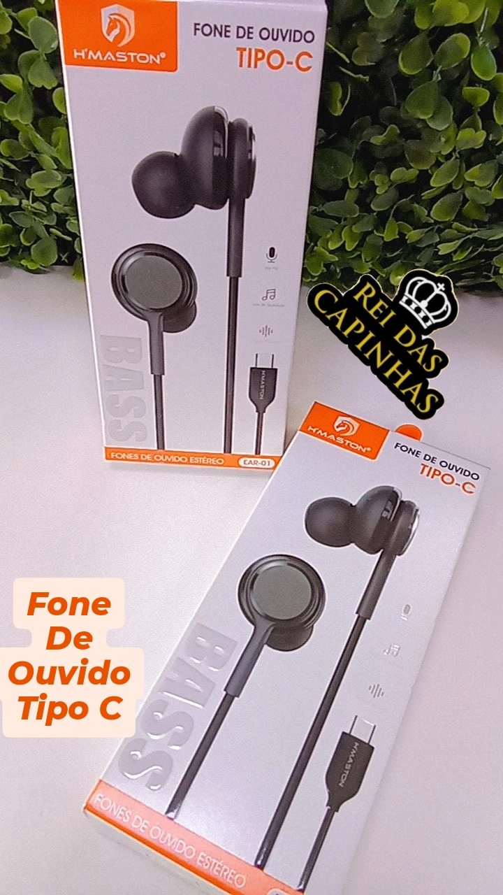 Foto do produto FONE DE OUVIDO COM FIO TIPO C